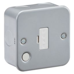 Knightsbridge Metal Clad 13A Unswitched Metal Clad Fused Spur & Flex Outlet