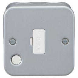 Knightsbridge Metal Clad 13A Unswitched Metal Clad Fused Spur & Flex Outlet