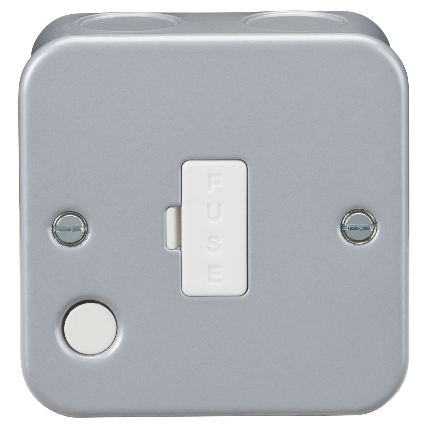 Knightsbridge Metal Clad 13A Unswitched Metal Clad Fused Spur & Flex Outlet (921CR)
