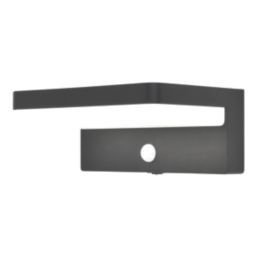 LAP Woodruff Outdoor LED Solar Wall Light With PIR Sensor Black 300lm