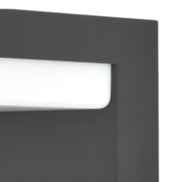 LAP Woodruff Outdoor LED Solar Wall Light With PIR Sensor Black 300lm