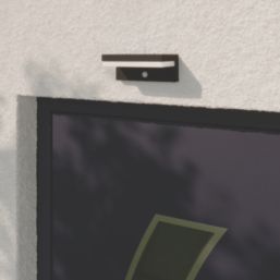 LAP Woodruff Outdoor LED Solar Wall Light With PIR Sensor Black 300lm