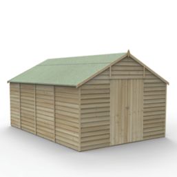 Forest 4Life 10' x 14' 6" (Nominal) Apex Overlap Timber Shed with Assembly