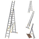 Werner  3-Section 4-Way Aluminium Combination Ladder with Stair Function   7.9m