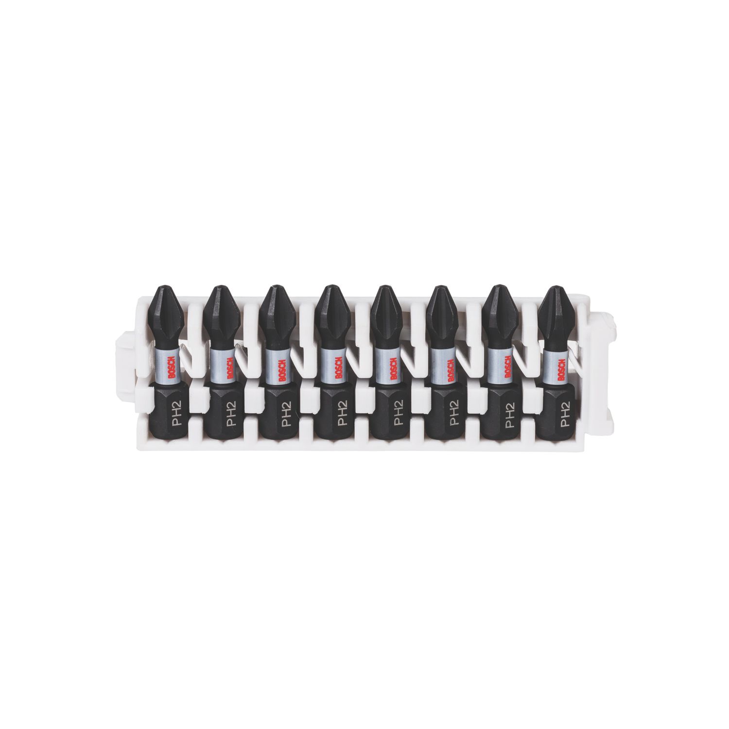 Bosch 1/4" 25mm Hex Shank PH2 Impact Control Screwdriver Bits 8 Piece Set (921FW)
