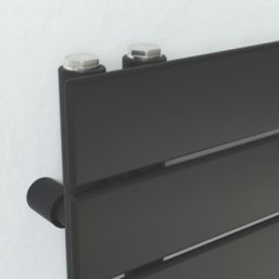 Ximax 1195mm x 600mm 2532BTU Black Flat Designer Towel Radiator