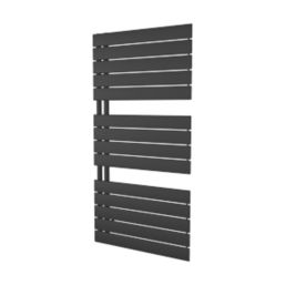Ximax 1195mm x 600mm 2532BTU Black Flat Designer Towel Radiator