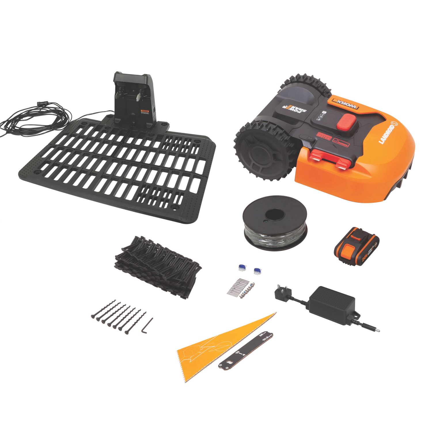 Worx 20V 2.0Ah Li-Ion PowerShare Brushless Cordless 18cm WR184E Landroid S400 Robotic Lawn Mower (921HA)