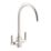 Streame by Abode Brolle Swan Dual-Lever Mono Mixer Kitchen Tap Brushed Nickel