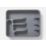 Essentials Datil Plastic Cutlery Tray 260mm x 330mm Grey