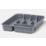 Essentials Datil Plastic Cutlery Tray 260mm x 330mm Grey