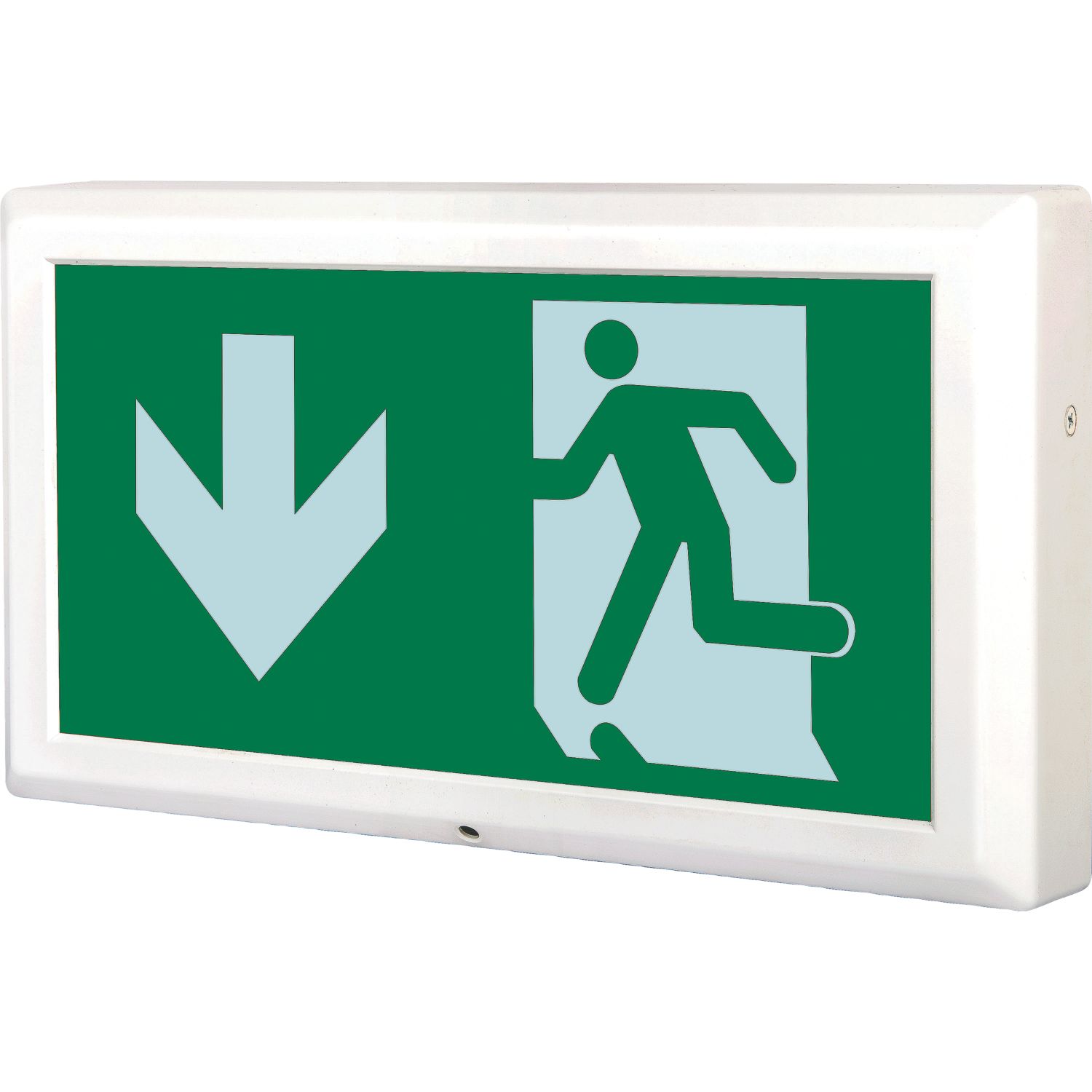 Luceco Tempus Maintained Emergency LED Exit Box with Down Arrow 8W 100lm (921JX)