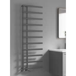 Reina 998mm x 500mm 1078BTU Gunmetal Flat Designer Towel Radiator