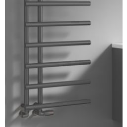 Reina 998mm x 500mm 1078BTU Gunmetal Flat Designer Towel Radiator