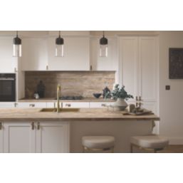 Wilsonart Matt Brown Wood Effect Laminate Upstand 3000mm x 100mm x 20mm