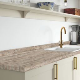 Wilsonart Matt Brown Wood Effect Laminate Upstand 3000mm x 100mm x 20mm