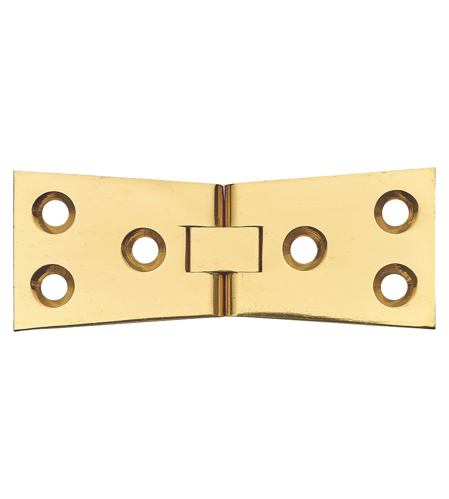 Polished Brass Counter Flap Hinges 38mm x 102mm 2 Pack Screwfix