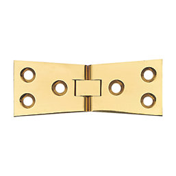Polished Brass Counter Flap Hinges 38mm x 102mm 2 Pack