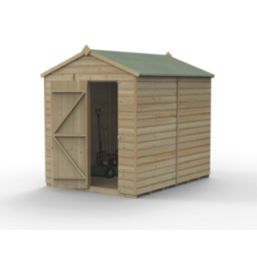 Forest Beckwood 6' x 7' 6" (Nominal) Apex Shiplap Timber Shed with Base & Assembly
