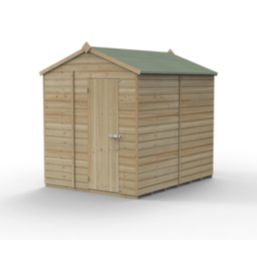 Forest Beckwood 6' x 7' 6" (Nominal) Apex Shiplap Timber Shed with Base & Assembly