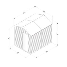 Forest Beckwood 6' x 7' 6" (Nominal) Apex Shiplap Timber Shed with Base & Assembly