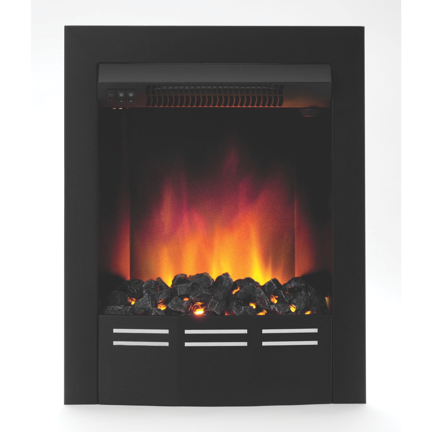 Be Modern Bromley Timber Electric Fireplace Oak Veneer 1210mm x 300mm x 1130mm (921TT)