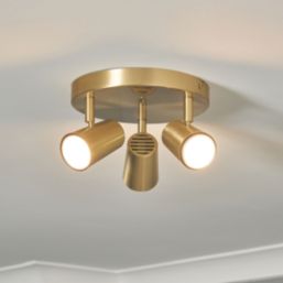 Inlight Harvey Round 3-Light Spotlight Satin Brass