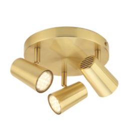 Inlight Harvey Round 3-Light Spotlight Satin Brass