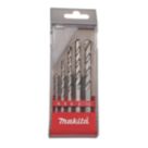 Makita  Straight Shank Masonry Drill Bit Set 5 Pieces