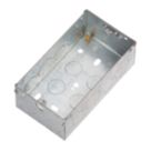 Knightsbridge  2-Gang Galvanised Steel Unfinished Back Box 47mm 5 Pack