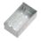 Knightsbridge  2-Gang Galvanised Steel Unfinished Back Box 47mm 5 Pack