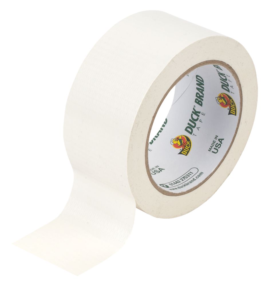 Duck 50mm x 25m Original Cloth Tape - White - Masking Tape 