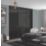 Spacepro Classic 3-Door Framed Glass Sliding Wardrobe Doors Black Frame Black Panel 2672mm x 2260mm