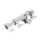 Straight Door Bolt Polished Chrome 51mm