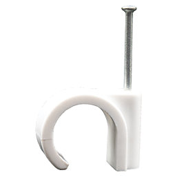 Talon  22mm Nail-In Clips White 100 Pack