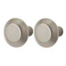 Essentials Nutmeg Prism Cabinet Knob Brushed Nickel 32mm 2 Pieces