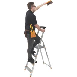 Magnusson Aluminium 1.46m 4 Step Swingback A Frame Step Ladder