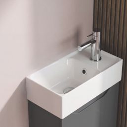 Memo Bathroom Vanity Unit with Basin Matt Dark Grey 397mm x 210mm x 860mm