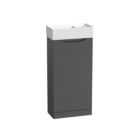 Memo Bathroom Vanity Unit with Basin Matt Dark Grey 397mm x 210mm x 860mm
