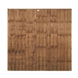 Forest Vertical Board Closeboard  Fence Panels Dark Brown 6' x 5' 6" Pack of 20