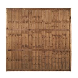 Forest Vertical Board Closeboard  Fence Panels Dark Brown 6' x 5' 6" Pack of 20