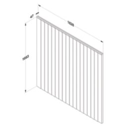 Forest Vertical Board Closeboard  Fence Panels Dark Brown 6' x 5' 6" Pack of 20