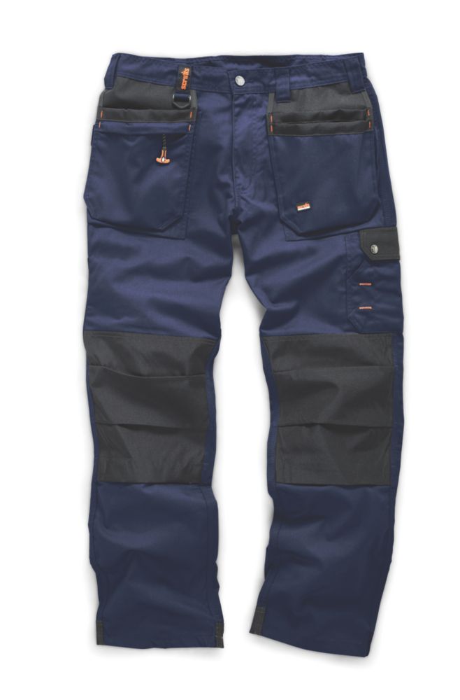 Scruffs Worker Plus Trousers Navy/Black 32