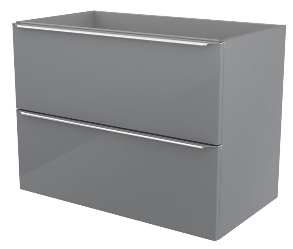 Imandra WallMounted Vanity Unit Gloss Grey 800mm x 450mm x 600mm
