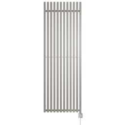 Terma Triga E Wall-Mounted Oil-Filled Radiator Metallic Stone 1000W 580mm x  1700mm - Screwfix