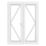 Crystal  White Double-Glazed uPVC French Door Set 2090mm x 1490mm