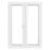 Crystal  White Double-Glazed uPVC French Door Set 2090mm x 1490mm
