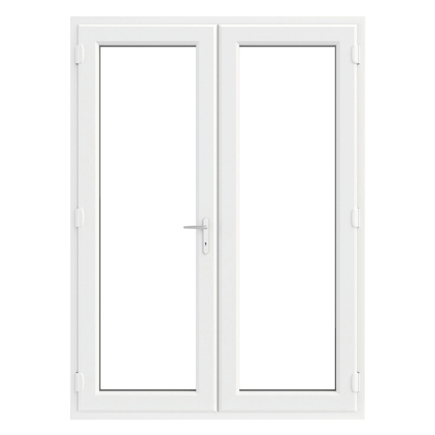 Crystal White Double-Glazed uPVC French Door Set 2090mm x 1490mm (922JK)