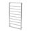 Towelrads 900mm x 500mm 771BTU Chrome Flat Designer Towel Radiator