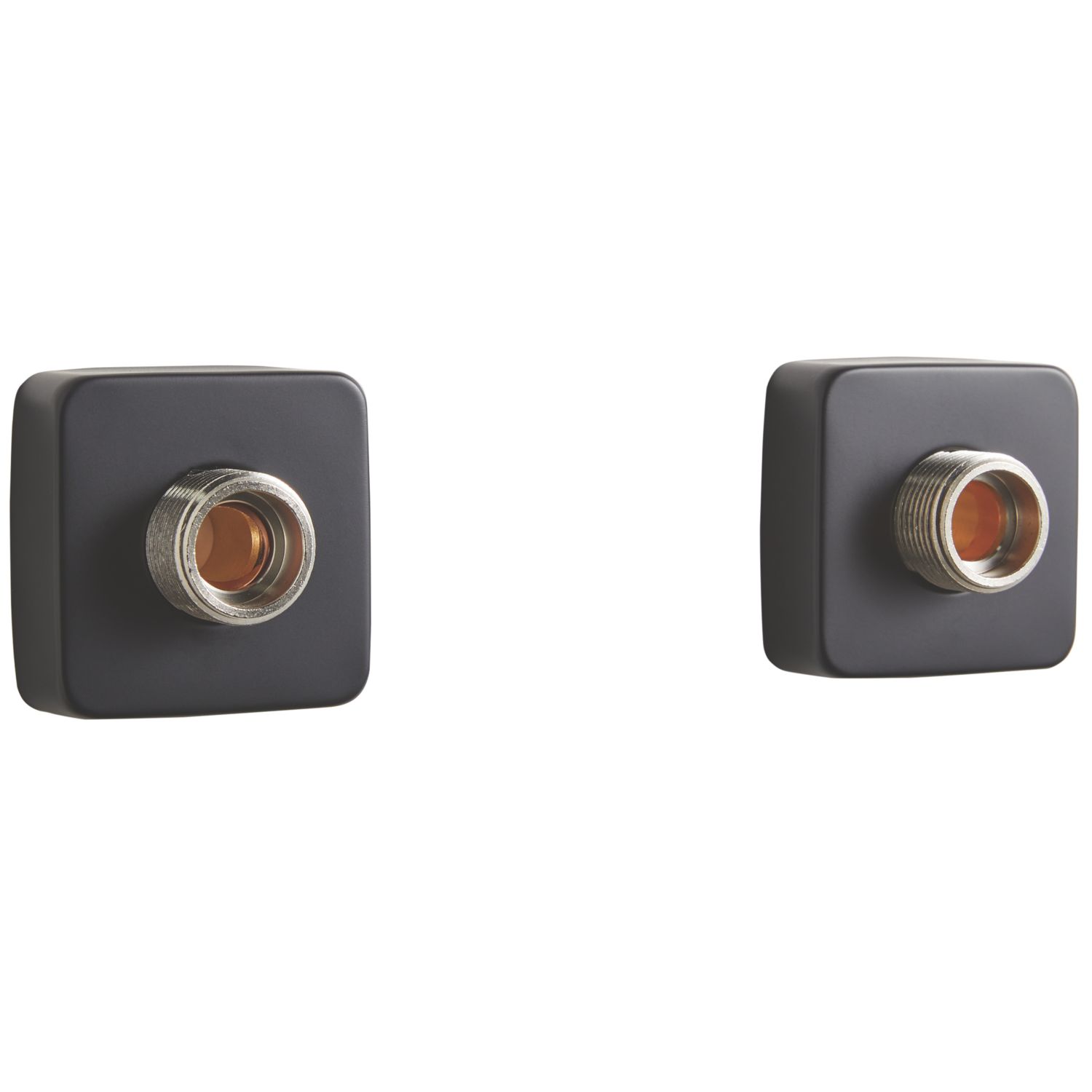 Highlife Bathrooms Square Shower Brackets Matt Black (922TJ)